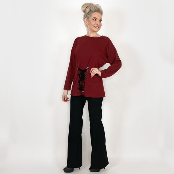 Burgundy Red Oversized Sweater Very J - Picture 8 of 8